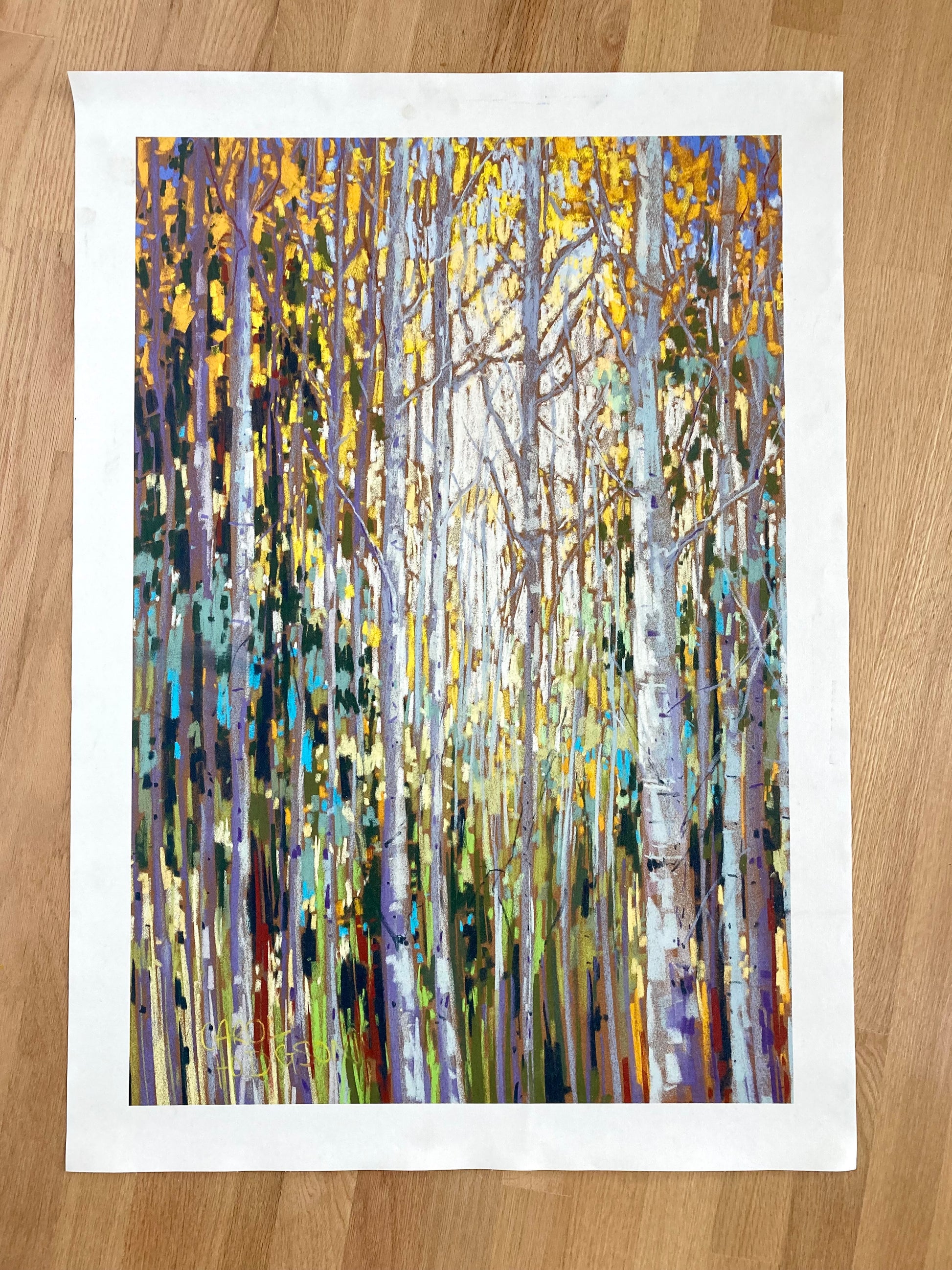 Canvas giclee print with white edging