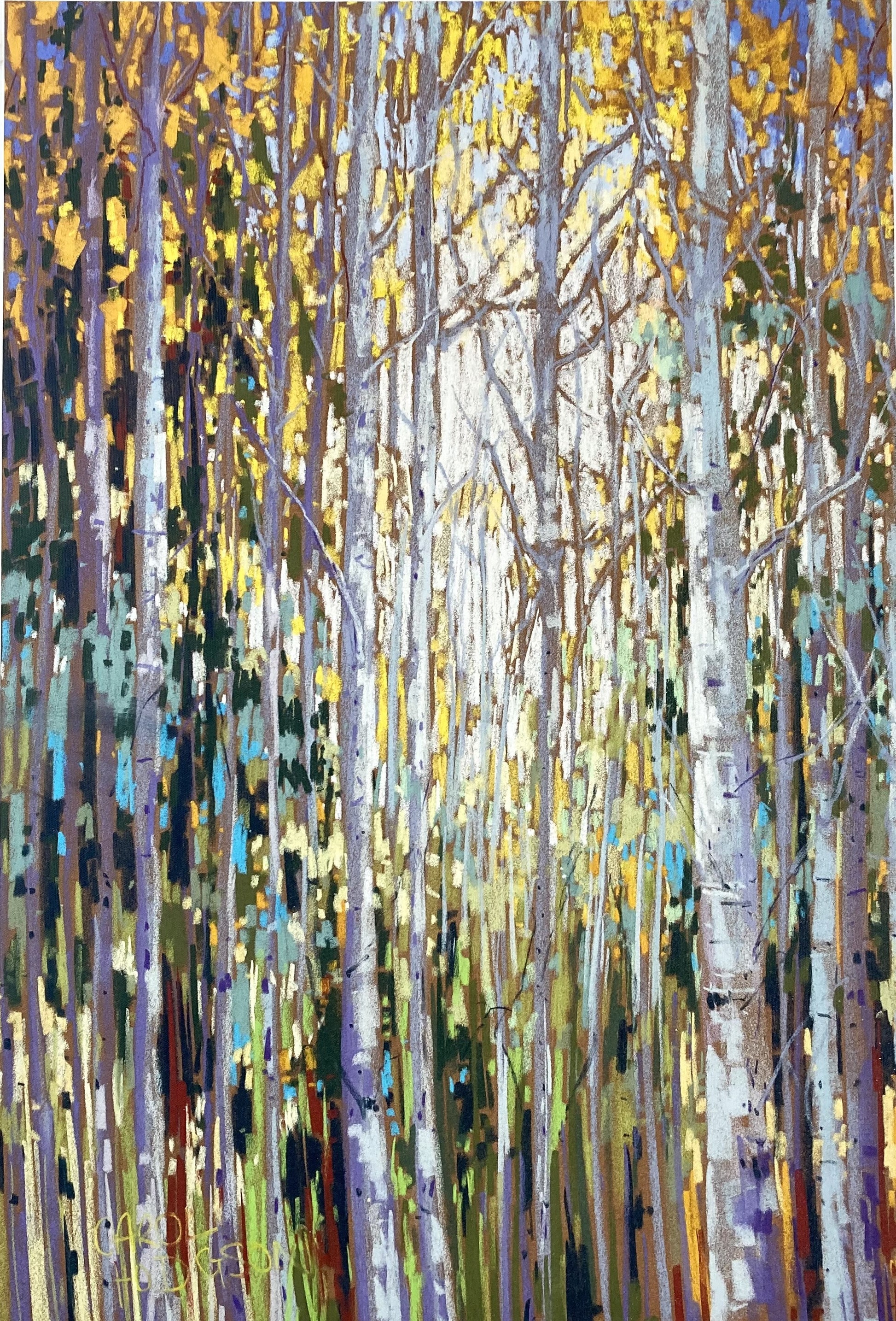 Full image of giclee print of Aspen trees