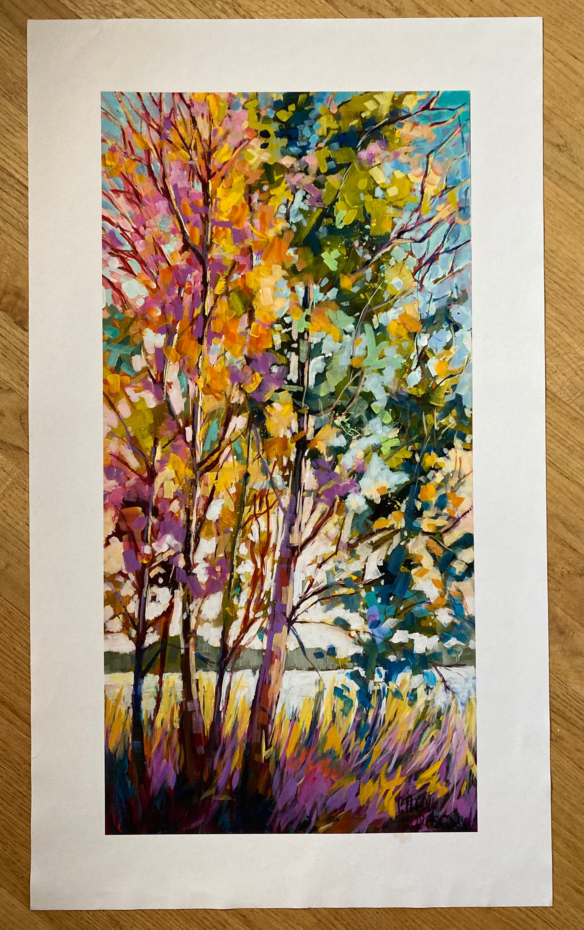 Image of canvas print with white boarder