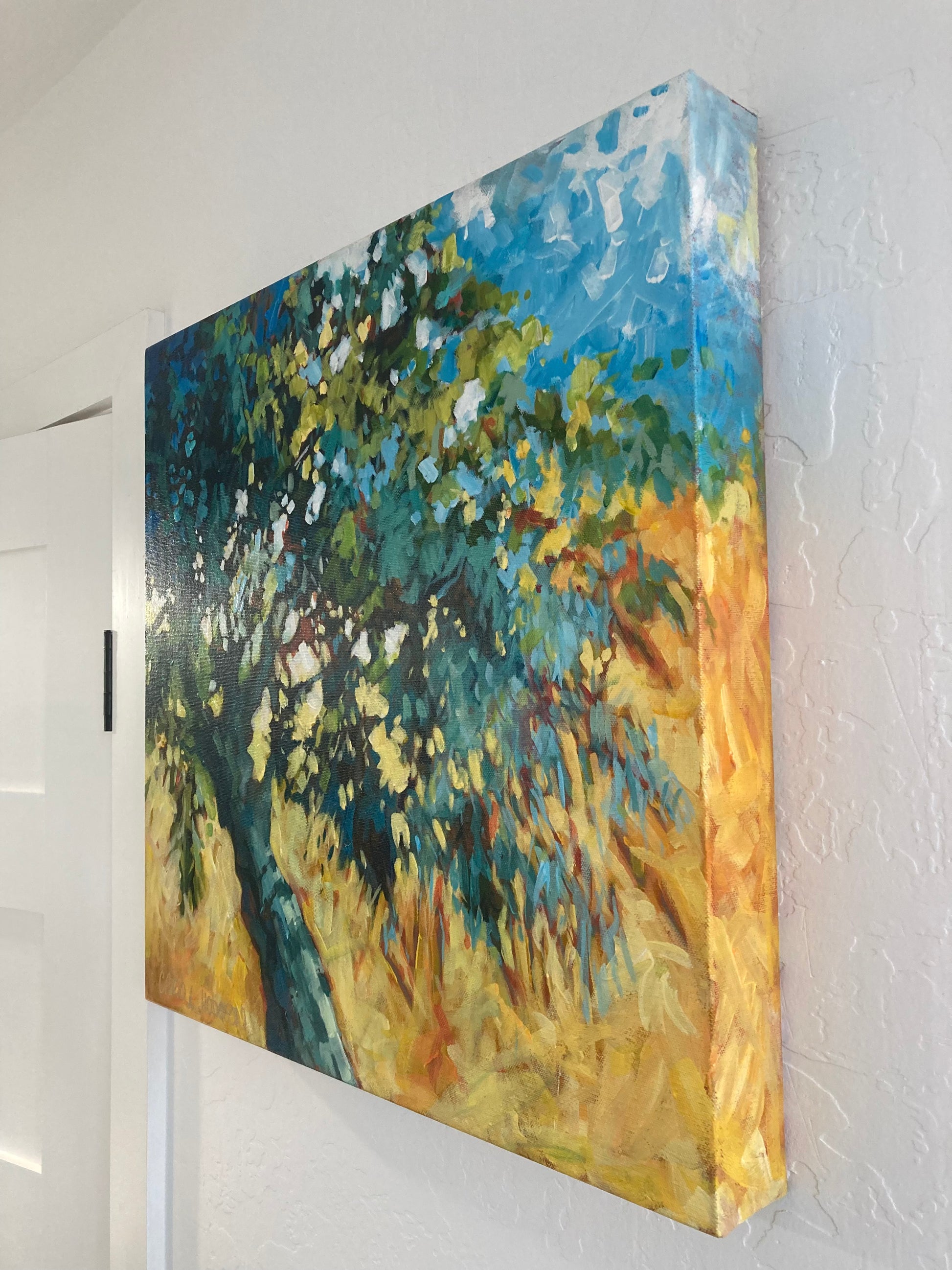 side view to show depth of sides of painting.