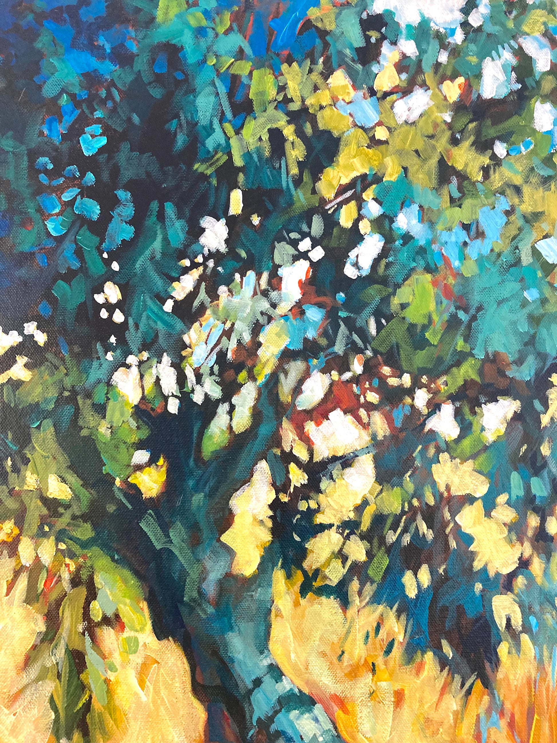 Close up of painting.