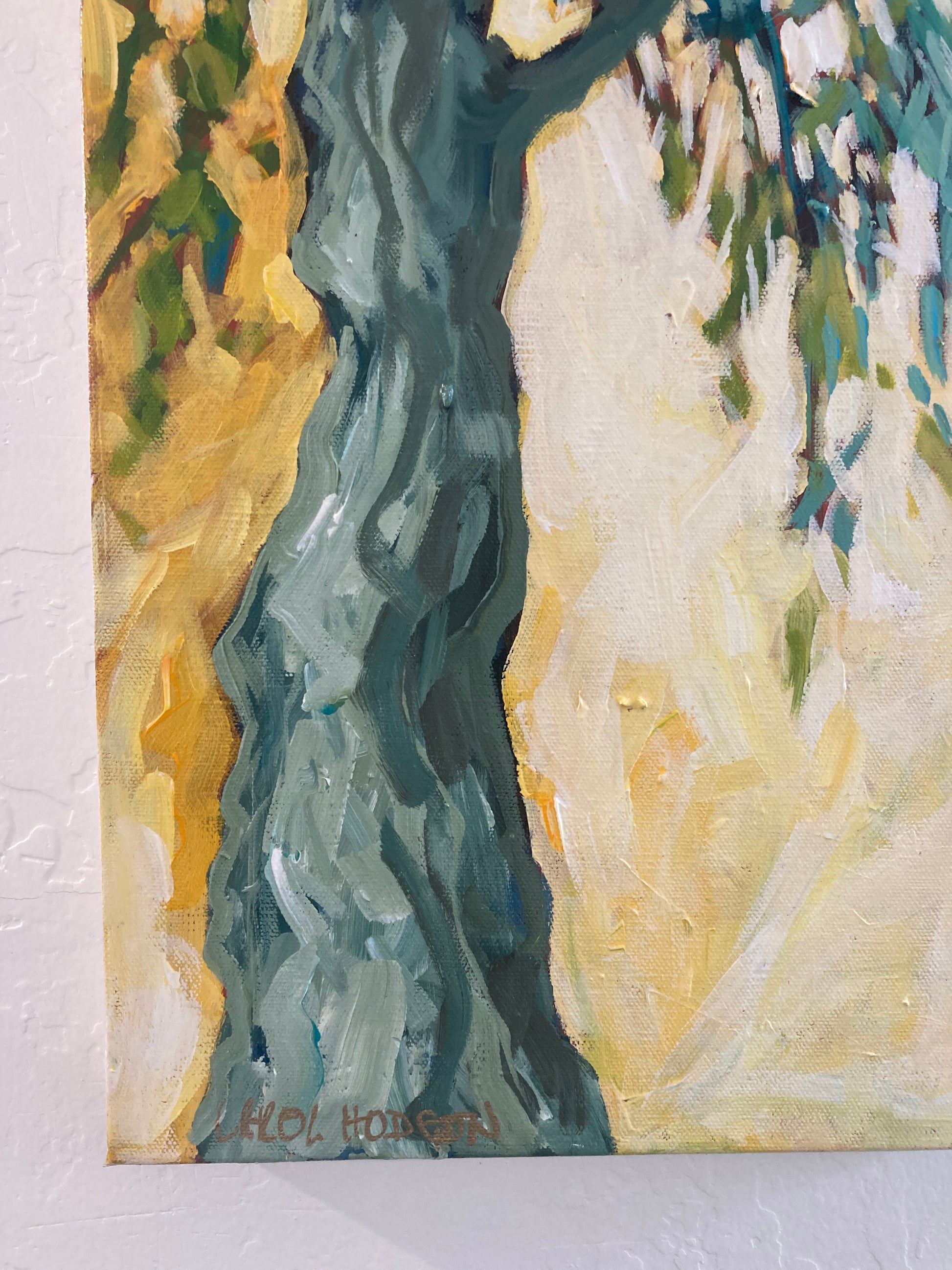 Close up of signature.