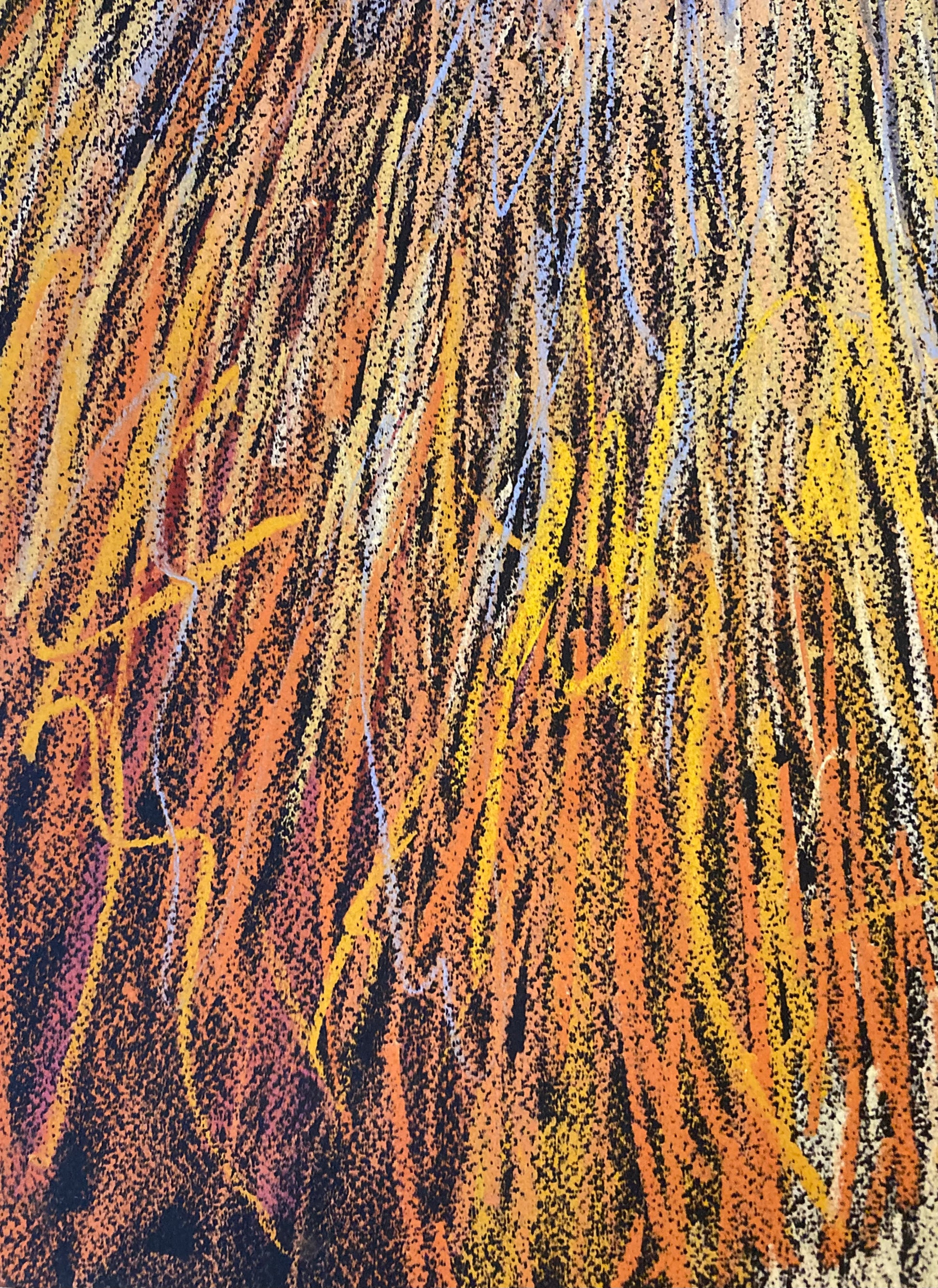 Close up of pastel marks.